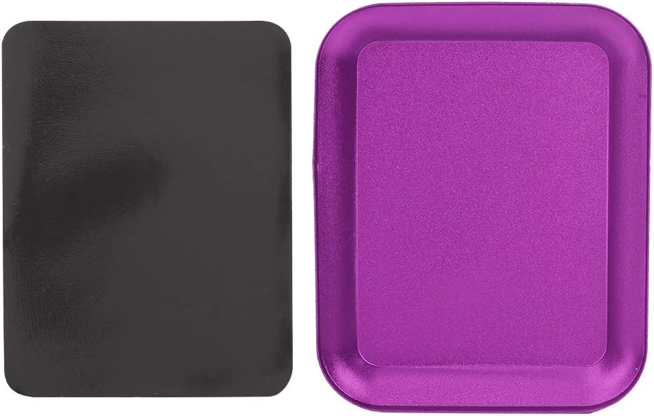  Qiilu Plateau Magnétique En Alliage D'aluminium Pour Petites Pièces, Plateau Magnétique, Vis, écrous De Rangement, Boulons (rouge) (violet)