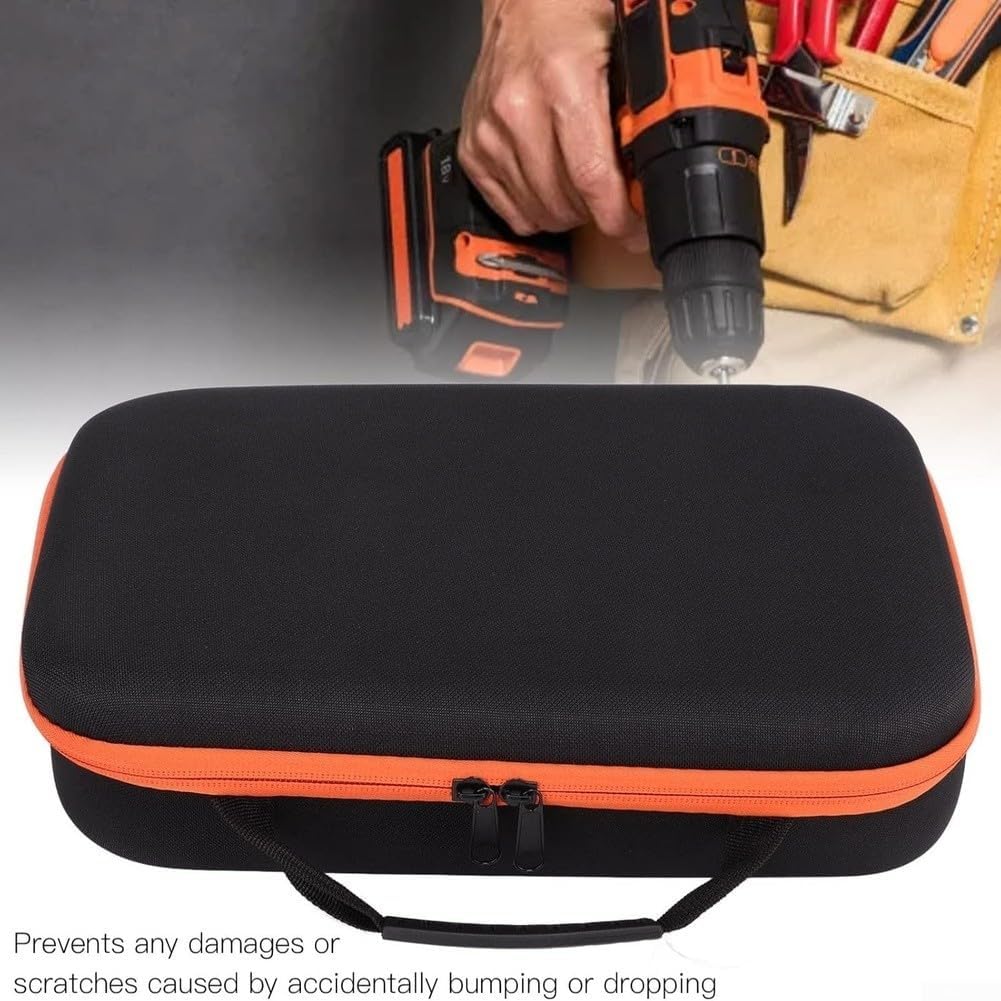  Sac De Rangement Durable En Tissu Oxford EVA Avec Fermeture Magnétique Pour Perceuses Et Meuleuses électriques Rouge (orange)