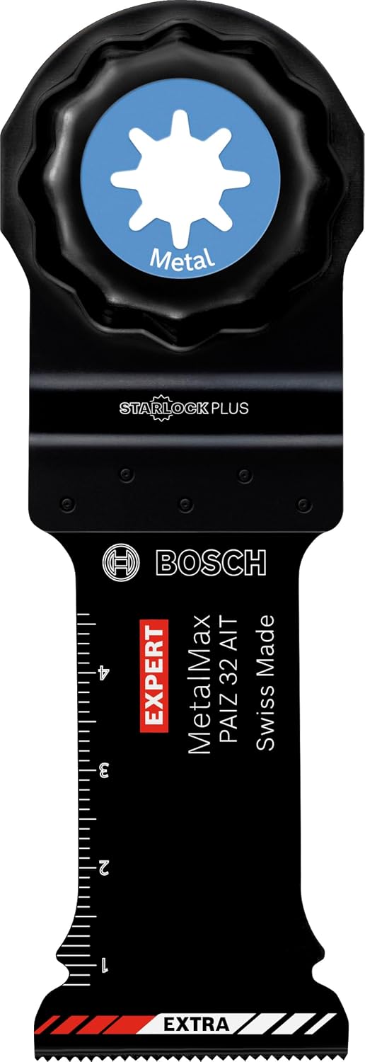  Bosch Accessories 1x Lame Pour Outil Multifonction Expert MetalMax AIZ 32 AIT (pour Acier, Acier Inoxydable, Largeur 32 Mm, Accessoire Outil Multifonction), Noir