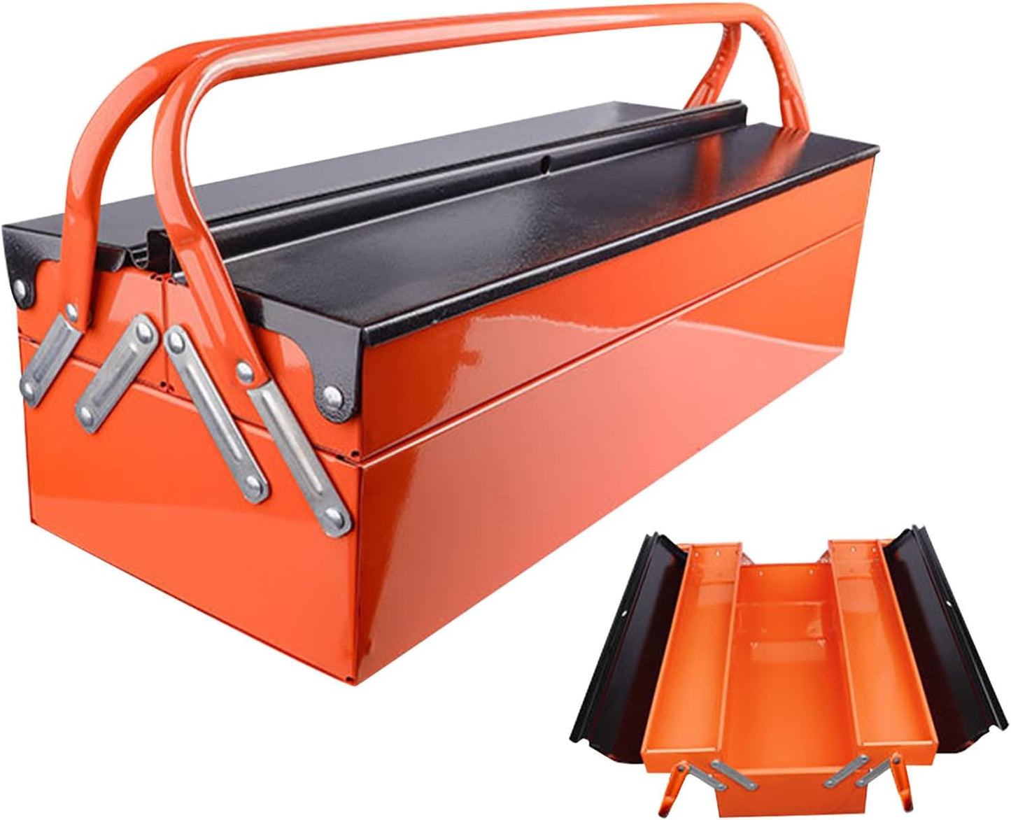  Boîte à Outils Pliable Portable Résistante à La Rouille, Solution De Rangement Multifonction Pour économiser De L'espace Dans Les Bureaux, Les Garages Et Les Ateliers à Domicile
