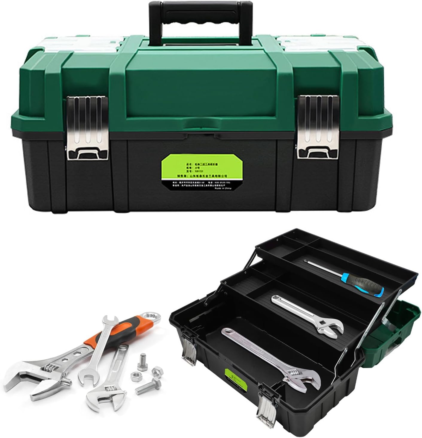 Boîtes à Outils à Plusieurs Compartiments Avec Poignée, 3 Couches Extensibles, étui De Rangement Pliable Pour Atelier, Accès Facile