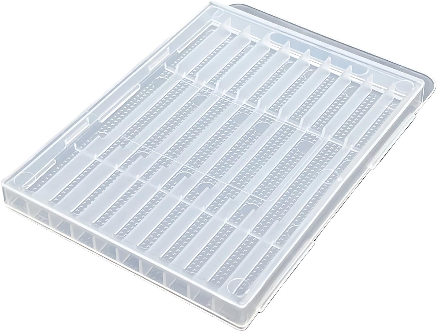  Boîte à Outils Transparente Robuste Avec Fermeture Sûre Et Crochet De Suspension Pour Accessoires, Cloisons Internes Et Crochets De Transport Pour Une Utilisation En Atelier