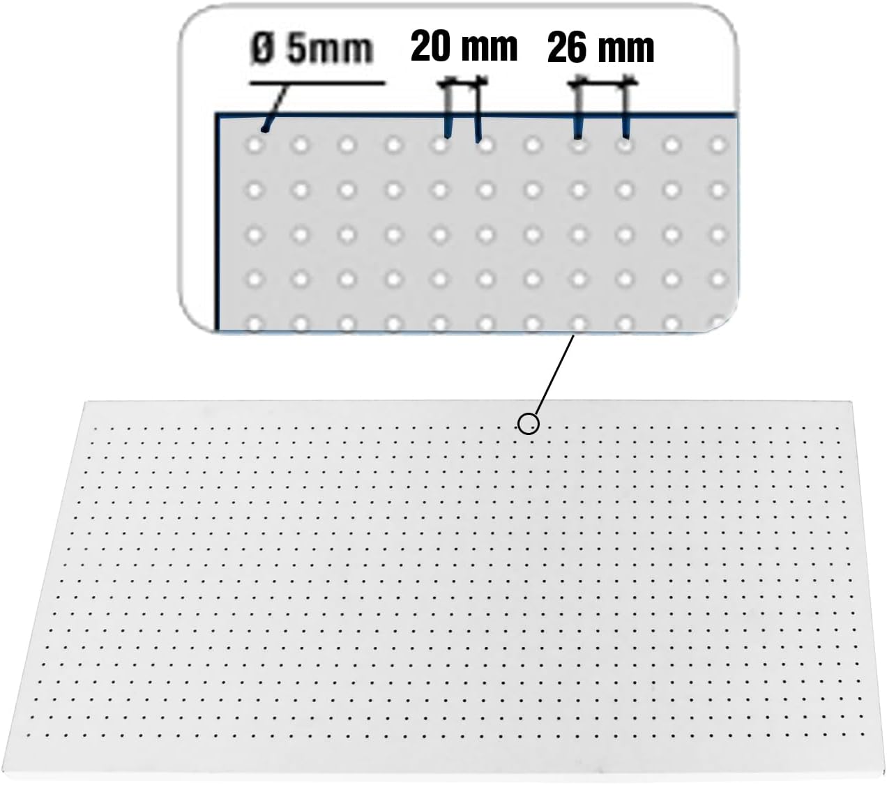  Simon Rack Panneau Mural Perforé Porte Outils, Jeu De 17 Crochets, 900x600 Mm, Bianco - Simonwork