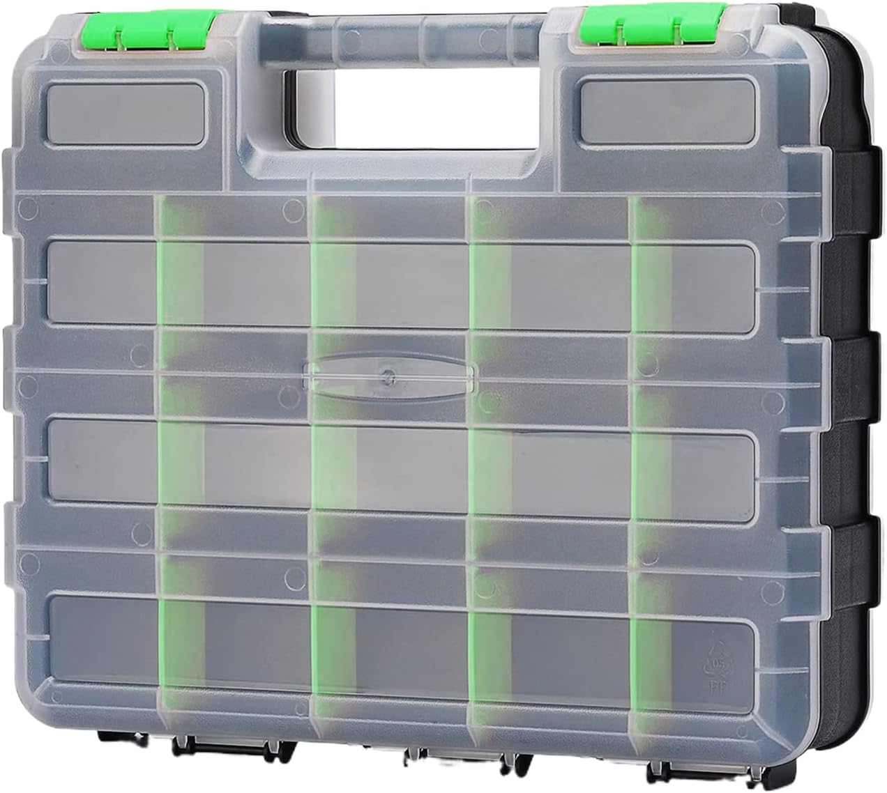 GENERIC Boîte De Rangement à Outils, 34 Compartiments Transparents | Boîte à Outils Pour Atelier, Garage, Maison, Boulons, écrous, Perceuses, Petites Pièces, Bijoux