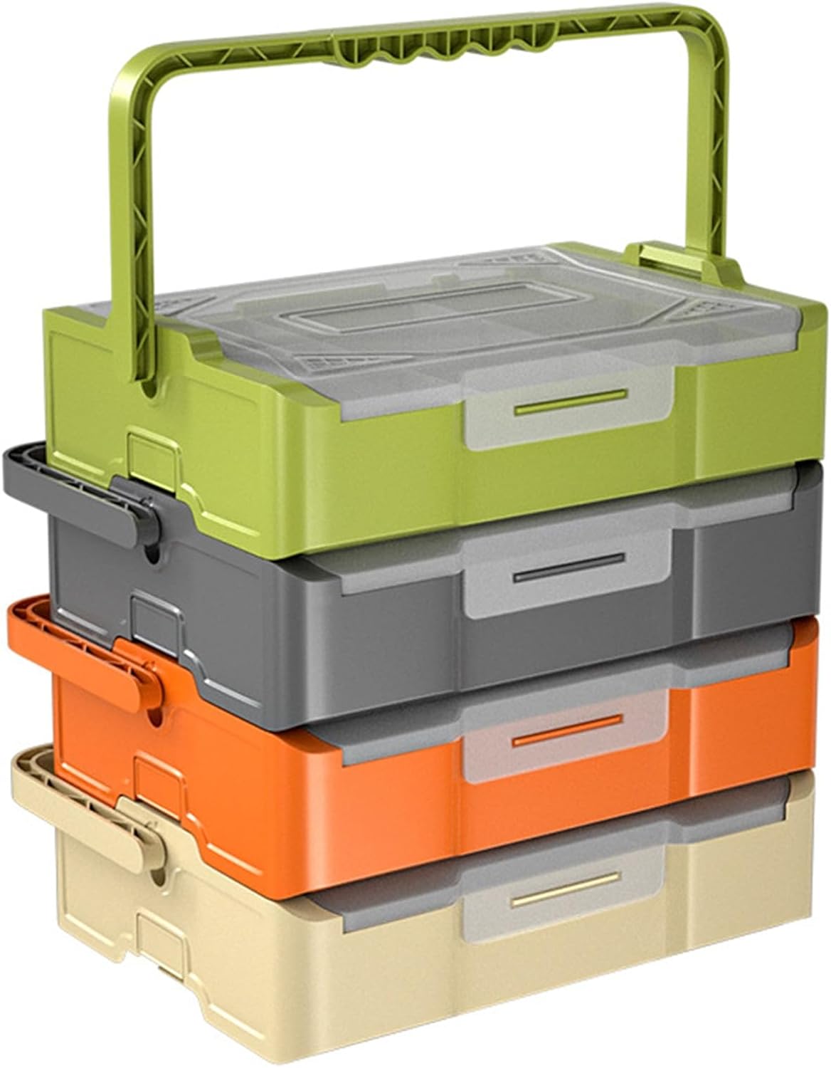  Bac Empilable Pour Organiser Les Outils, Les Jouets, Fenêtre Transparente, Boîte De Rangement Empilable Avec Couvercle Pour L'organisation