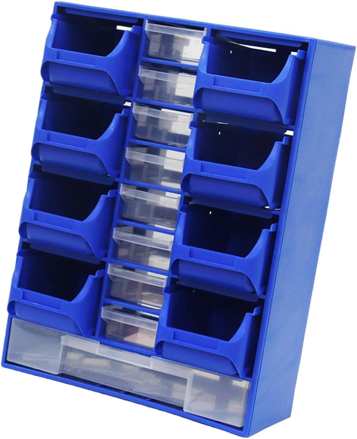  Boîte De Rangement Pour Petites Pièces, Boîte à Outils Murale, Plusieurs Tiroirs, Conteneur De Rangement Pour Petites Pièces, Bleu