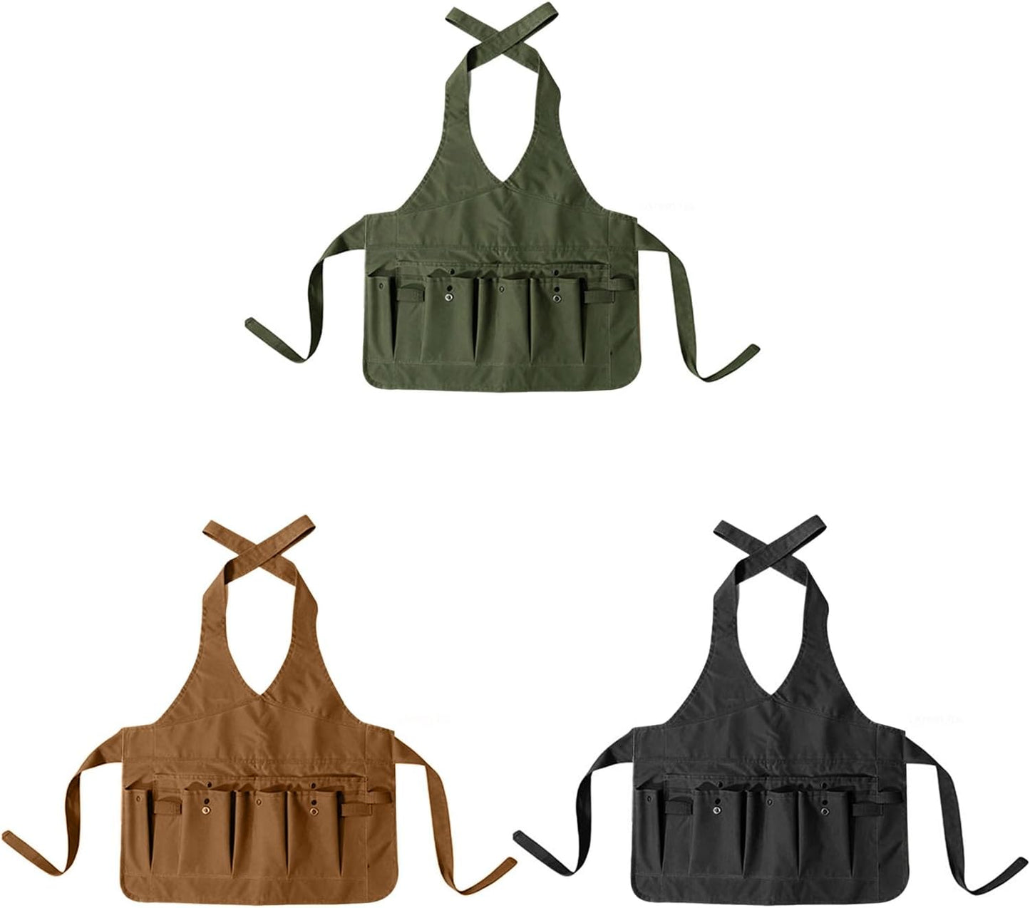  Tablier De Travail Professionnel Pour Jardinier Avec Poches à Outils Spacieuses, Sangle De Taille Confortable, Ceinture Réglable, Accessibilité à La Ferme, Tablier De Jardin