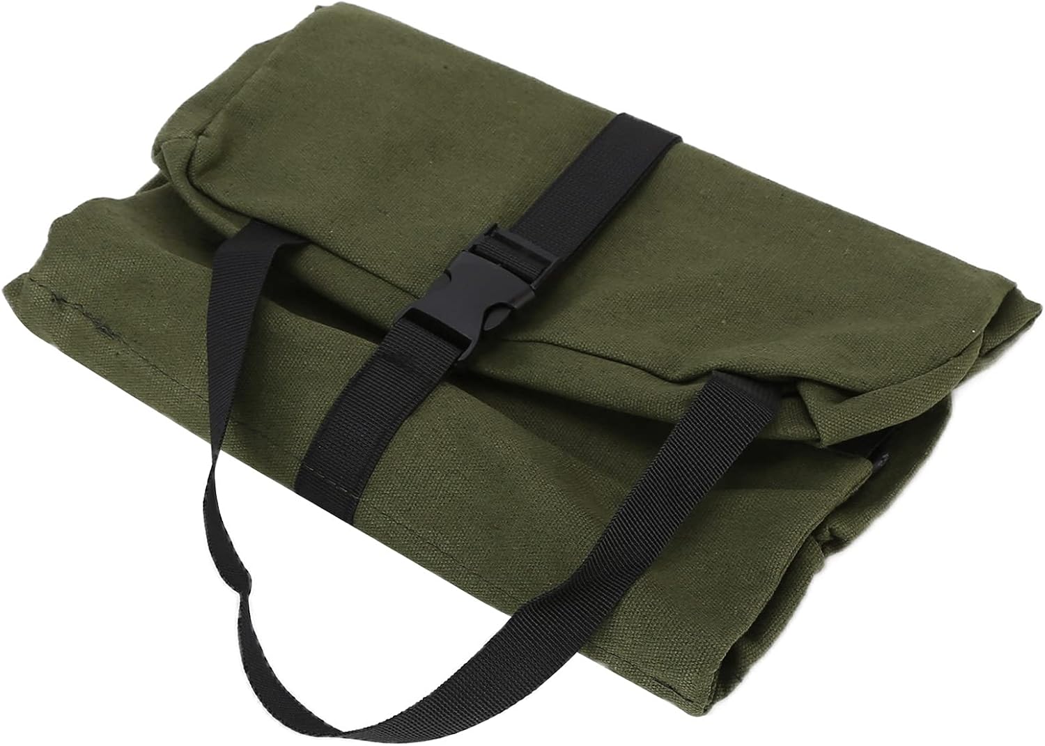  Cocoarm Sac à Outils En Toile, Mallette à Outils Pliable En Toile Avec Fermeture à Glissière, Rangement Enroulable De Grande Capacité, Sangles De Suspension, Conception Légère Pour Un Usage (Kaki)