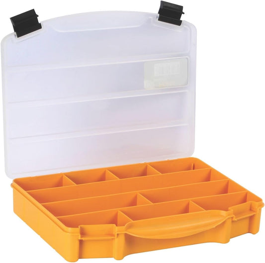  Perel Boîte D’assortiment En Plastique Avec 10 Compartiments Fixes, Couvercle Transparent, Empilable, Pour Vis, écrous, Clous Et Petites Pièces, Atelier, Garage Et Loisirs