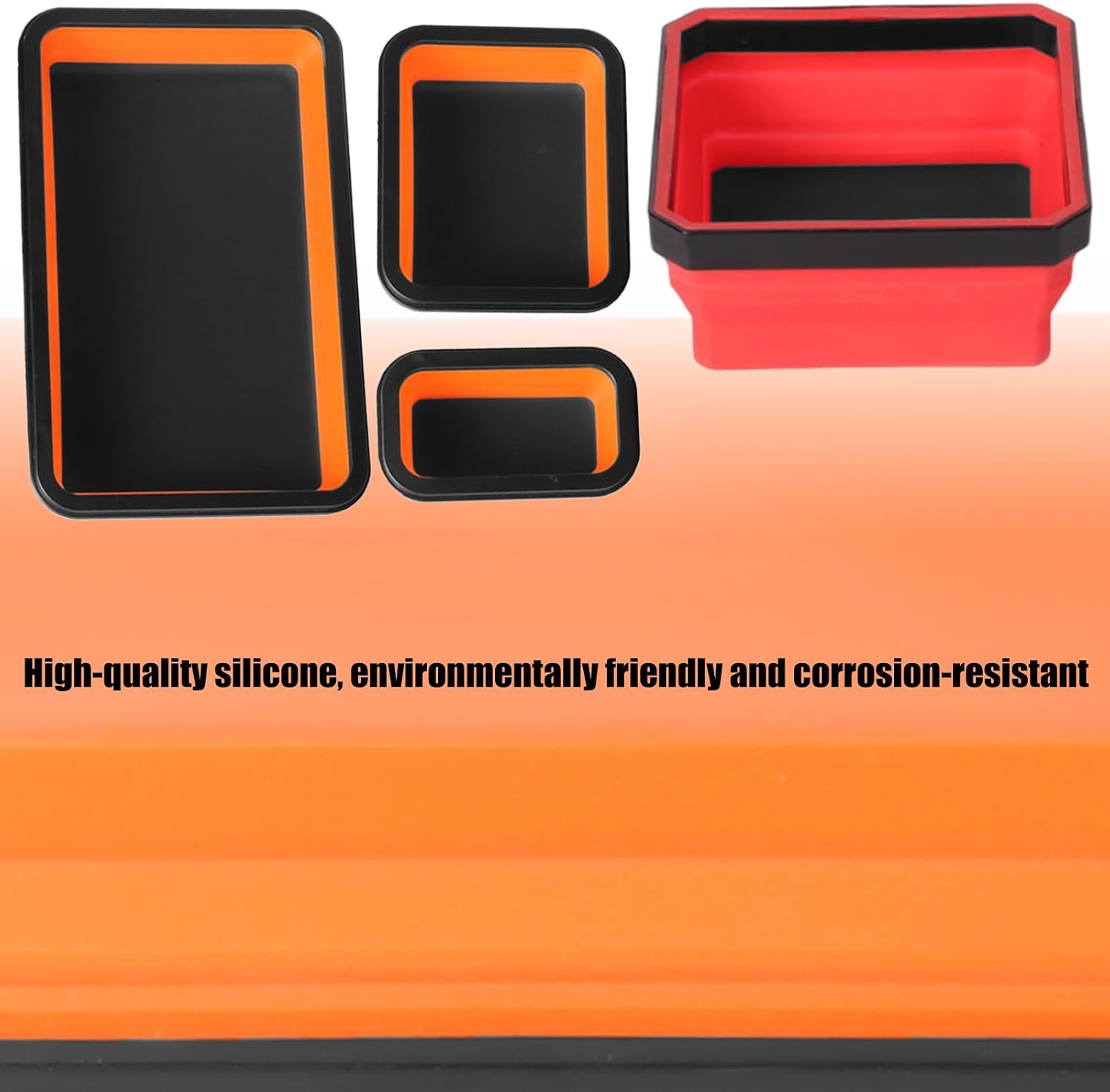  Boîte De Rangement À Vis Magnétique En Silicone Solide Boîte Rangement Pliable Porte-outils Pièces Magnétiques Organisateurs Mécaniciens Organisateurs D'outils Portables Avec Aimant