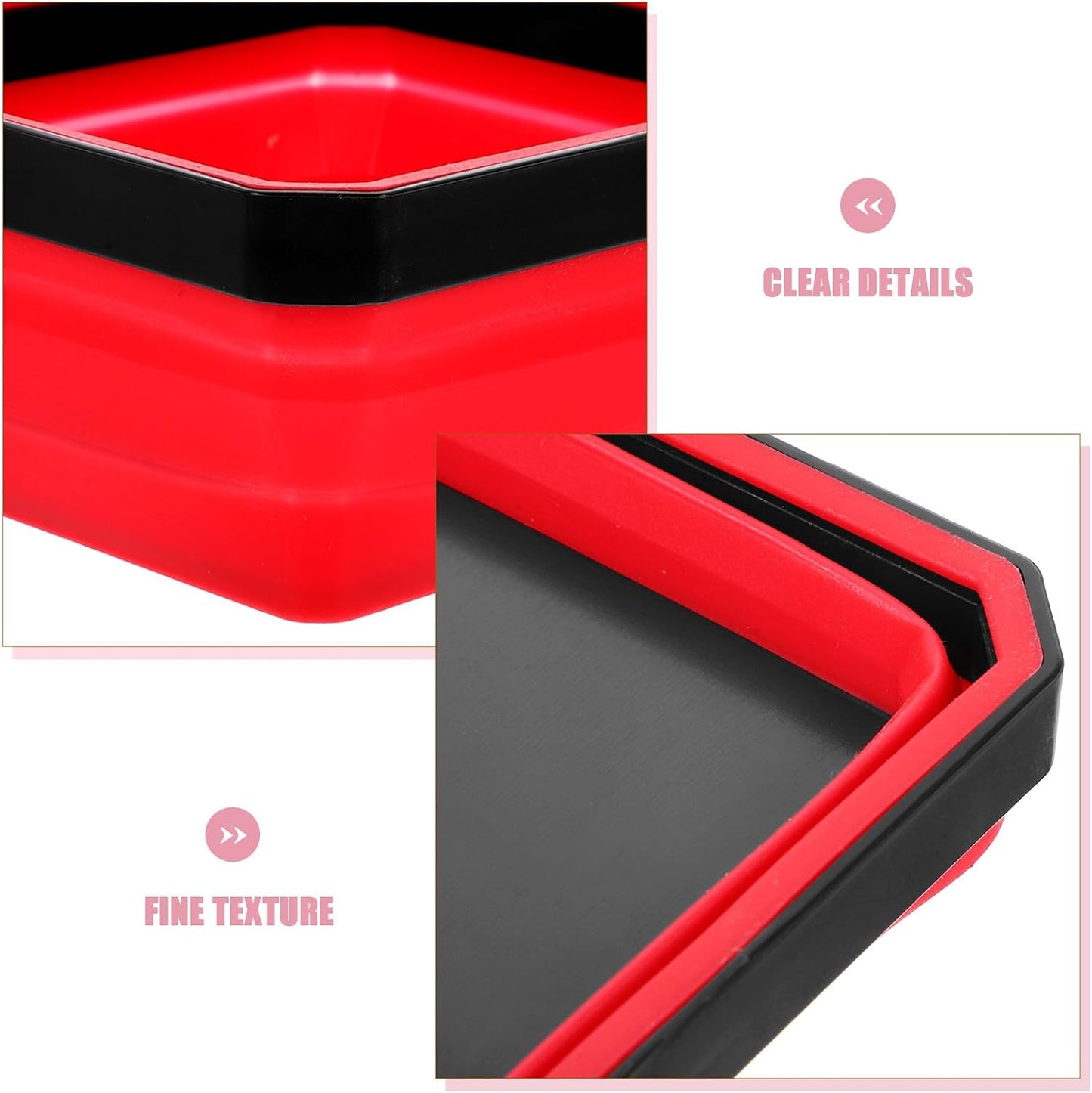  VALICLUD Bol Aimanté Portable En Silicone Rouge, Plateau Magnétique Pour Rangement De Petits Outils Et Vis, Adapté Bricolage Et Réparations
