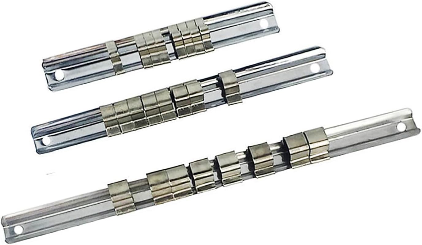  Lot De 3 Supports à Douilles 1/4 3/8 1/2 Avec 8 Clips Sur L'organisation Des Outils, Garage, Outils, Rangement, Transport, Port Industriel