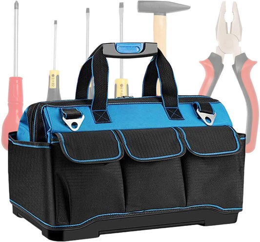  Sac À Outils Robuste,Oxford Résistant Imperméable Multi-poches - Sac À Outils Mécanicien Portable - Pour Extérieur Travaux Réparation Auto Maison Atelier Électricien
