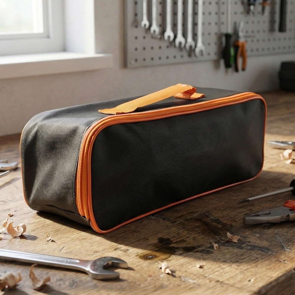 GENERIC Sac De Rangement Multifonction Oxford Pour Intérieur De Voiture, étanche Et Résistant à La Poussière, Organiseur Pliable Avec Compartiments Pour Outils Et Accessoires, Design Compact Et Portable, Noir