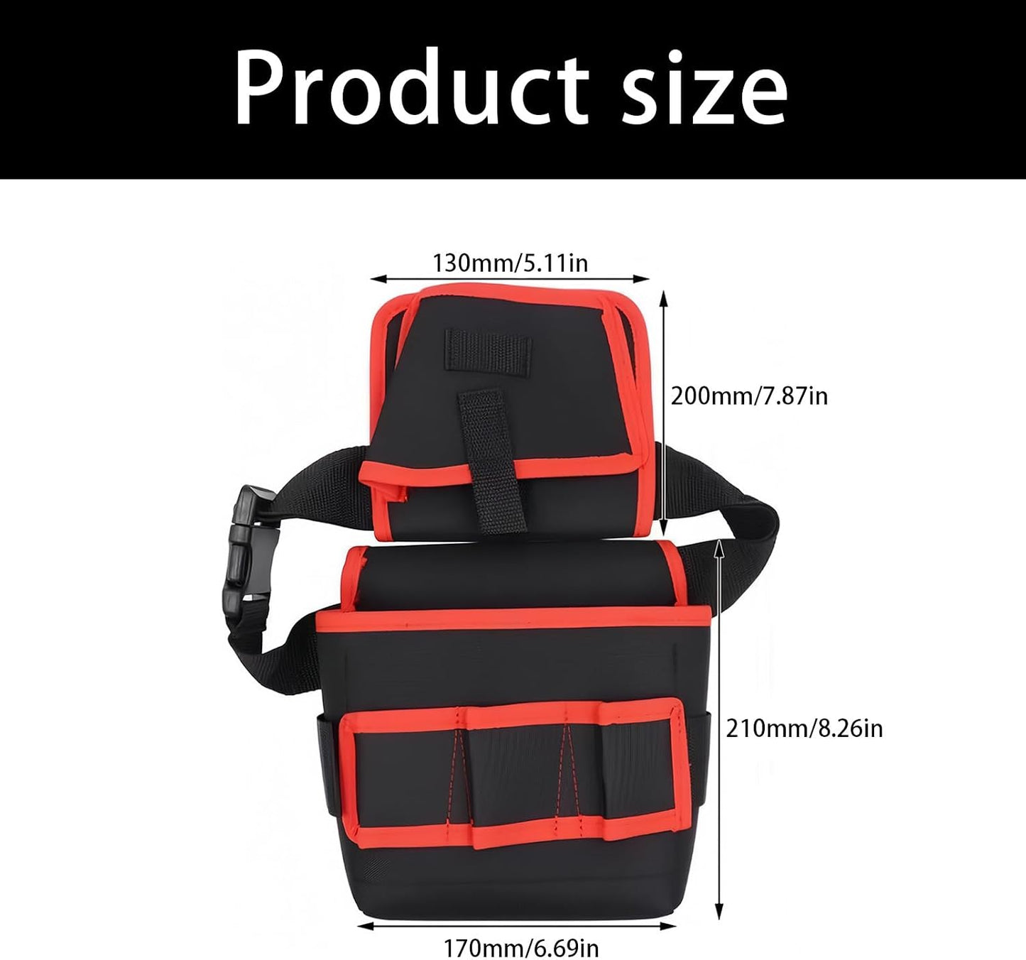  Sac Banane Rotatif Professionnel En Tissu Déchirable Multi-angles Pour électriciens, Charpentiers, Sac Banane Rotatif Professionnel En Tissu Déchiré, Multi-angles
