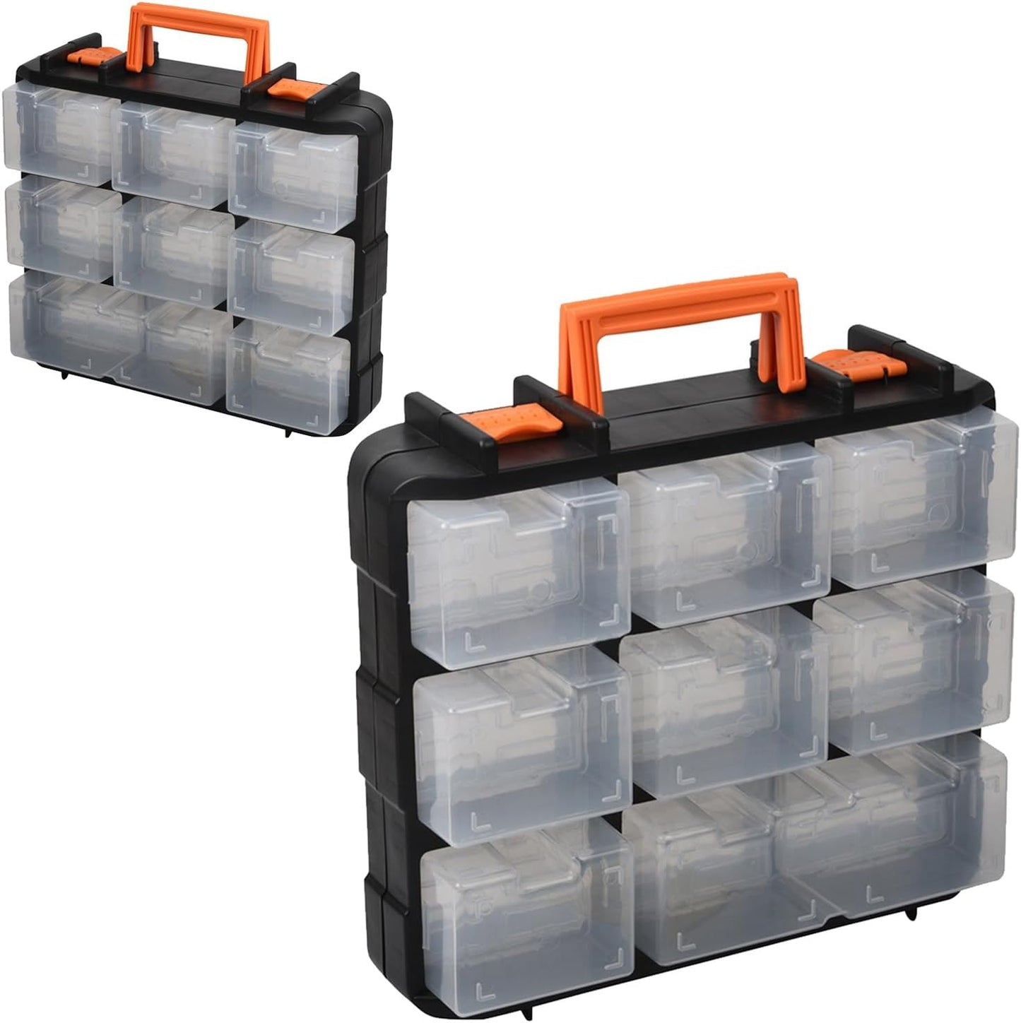  Boîte De Rangement Efficace Pour Outils Avec Couvercles Transparents Et Mécanisme De Verrouillage Robuste Pour L'entretien De La Maison, Projets En Plein Air, Couvercle Transparent