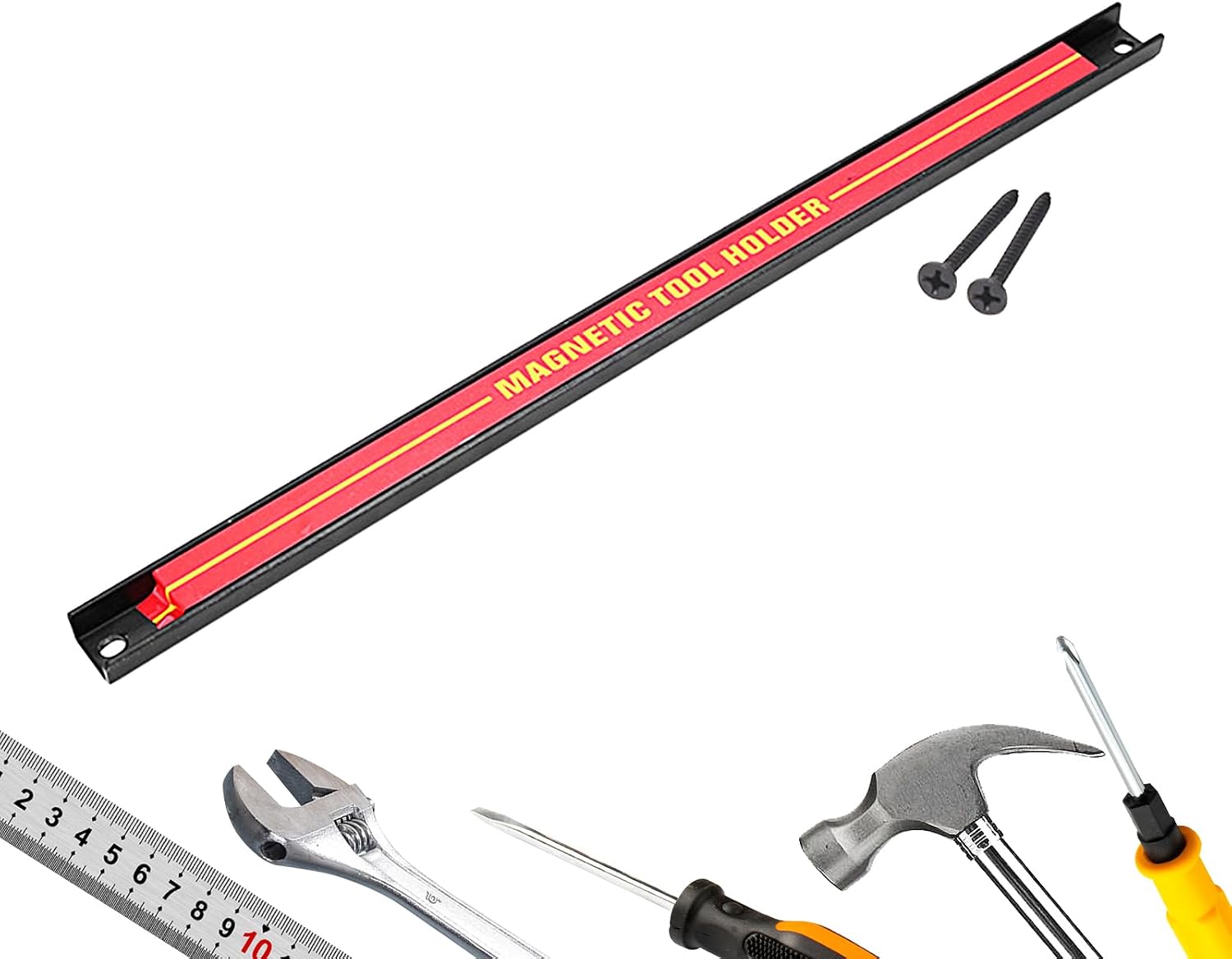  Organiseur Magnétique Pour Outils – Porte-outils Mural Magnétique Avec Grande Capacité | Organiseur Gain De Place Pour Atelier, Maison, Barre Métallique Pour Garage Pour Atelier De Réparation