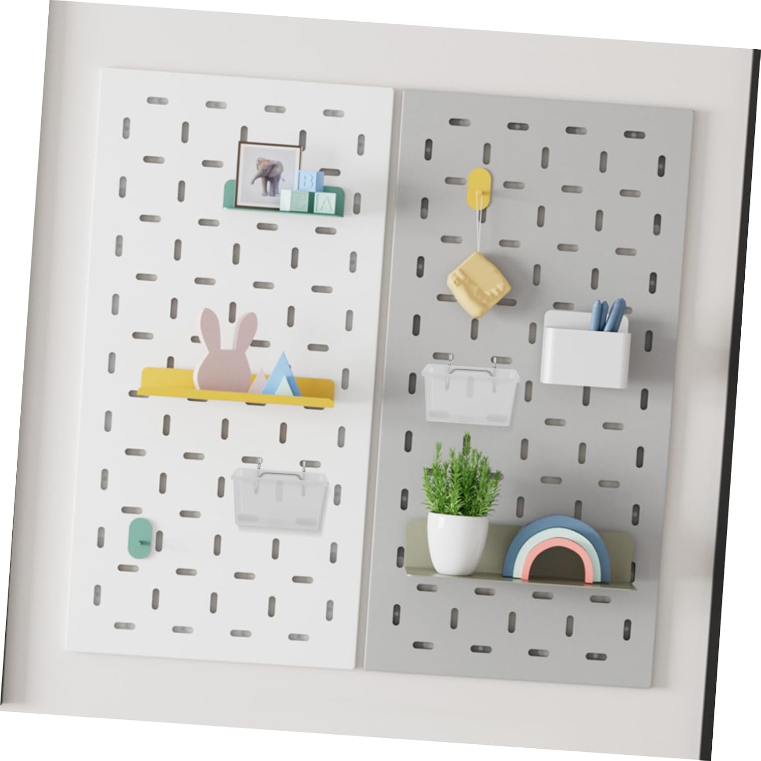  Artibetter 6pièces Bacs De Rangement Pour Perforé Accessoires De Garage Et Atelier Organisateur De Outils Avec Boîtes Transparentes Pour Rangement