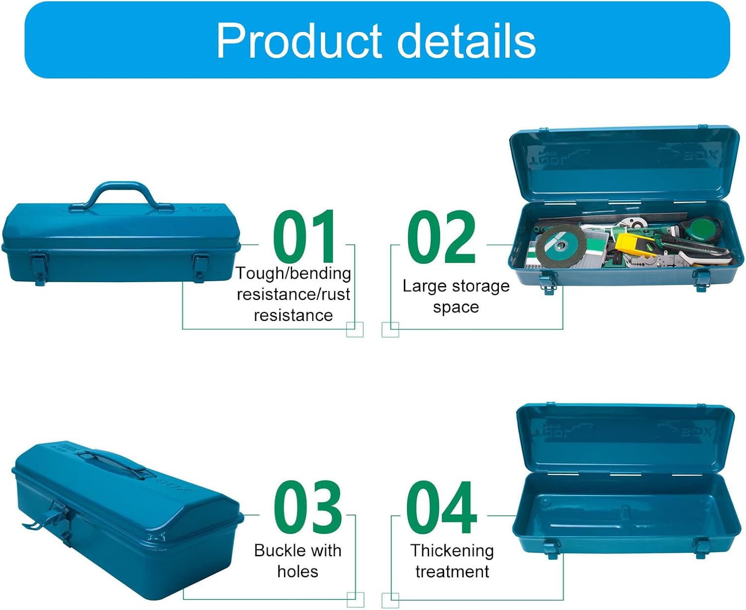  Boîte à Outils De Matériel, Boîte à Outils Multifonctionnelle Pour Réparation D'électricien épais, Organisateur D'outils Pour La Maison
