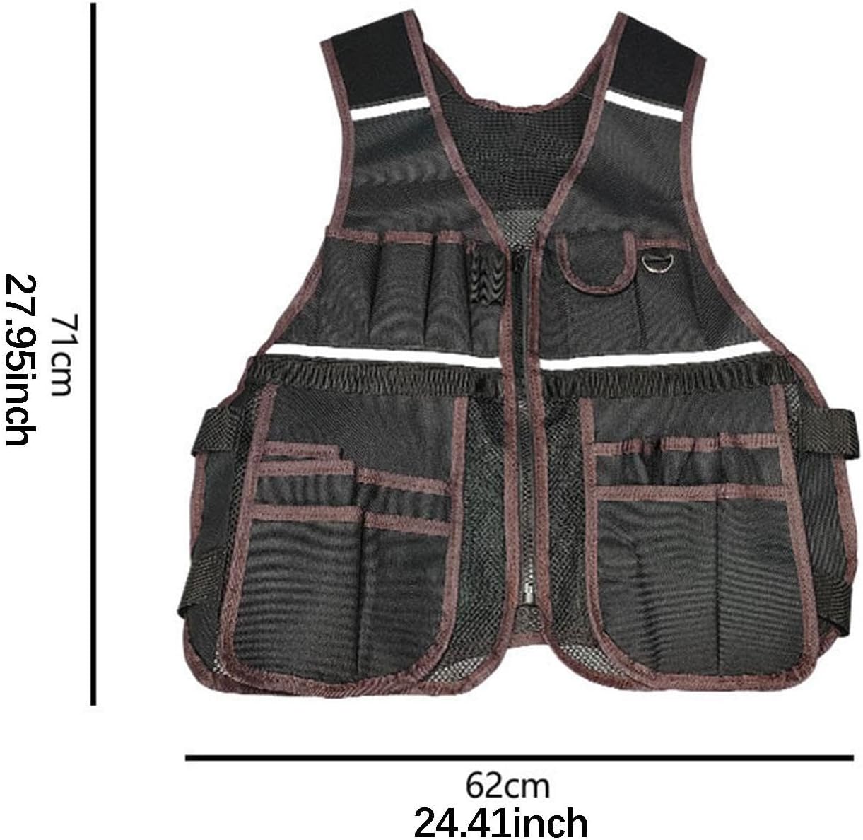  Gilet De Travail Multipoches, Gilet Réfléchissant, Gilet Porte-outils, Gilet D'électricien Oxford Avec Poches à Outils, Adapté Aux électri