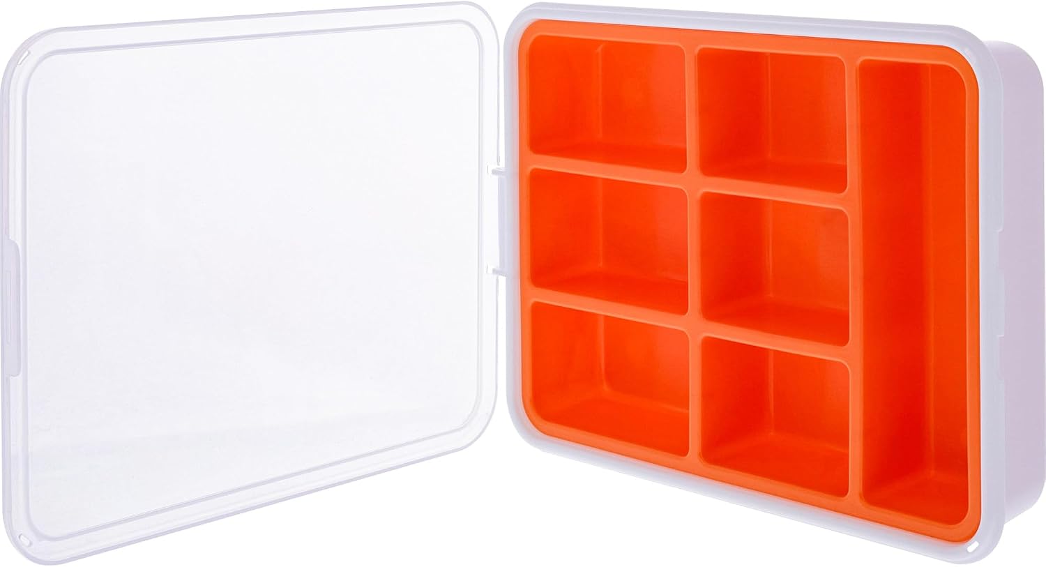  InLine Boîte De Rangement Pour Petites Pièces - 7 Compartiments - Organiseur Robuste Pour Vis Et Accessoires - Avec Couvercle à Clip Et Compartiment Intérieur Amovible - Compact Et Orange - 43009G