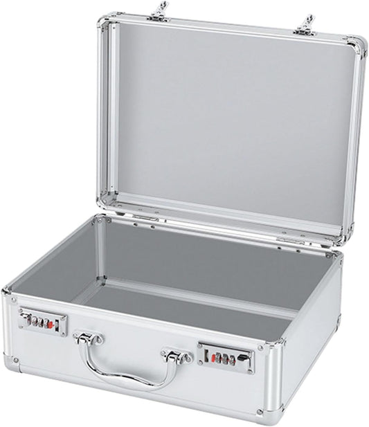 Générique Coffret à Outils En Alliage D'aluminium Avec Serrure, Portable, Grande Capacité, Pour Accessoires De Montage, Fournitures De Bureau, Atelier, Inte, Mot De Passe M
