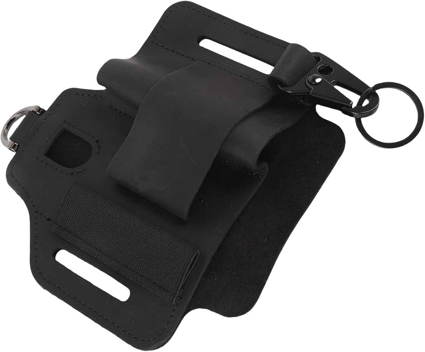  Alomejor Sac à Outils De Ceinture En Cuir, Portable, Multifonctionnel, Pour Projets De Réparation D'aventures En Plein Air, Avec Espace Sûr Pour Outils, Lampes De Poche électriques, (noir)