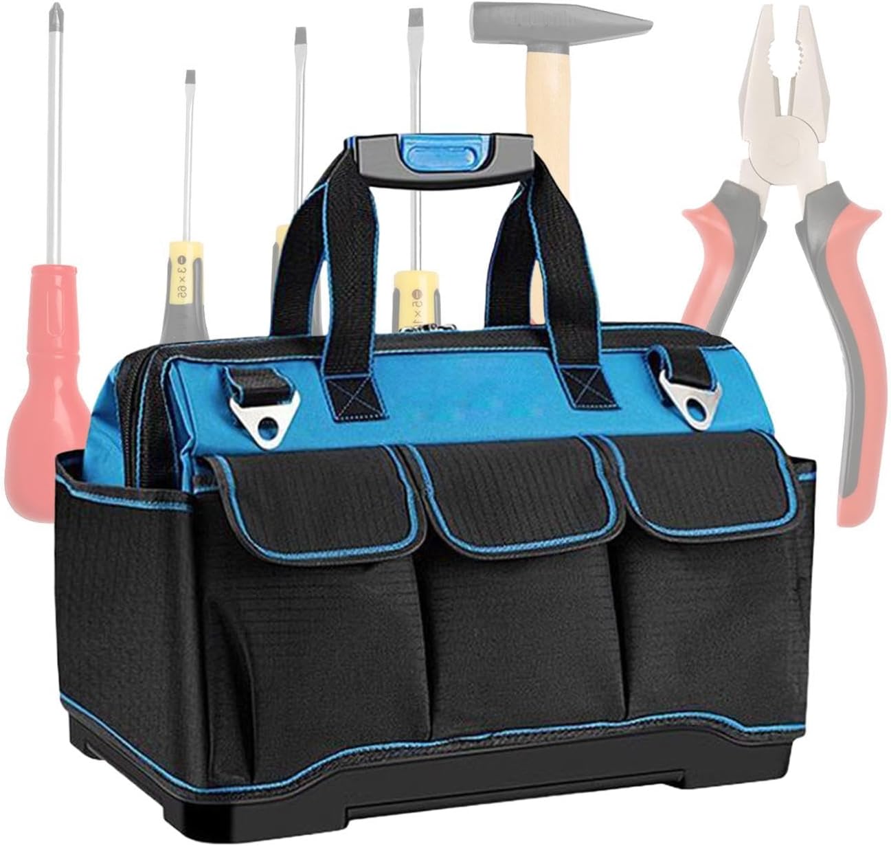  Sac À Outils Robuste,Oxford Résistant Imperméable Multi-poches - Sac À Outils Mécanicien Portable - Pour Extérieur Travaux Réparation Auto Maison Atelier Électricien
