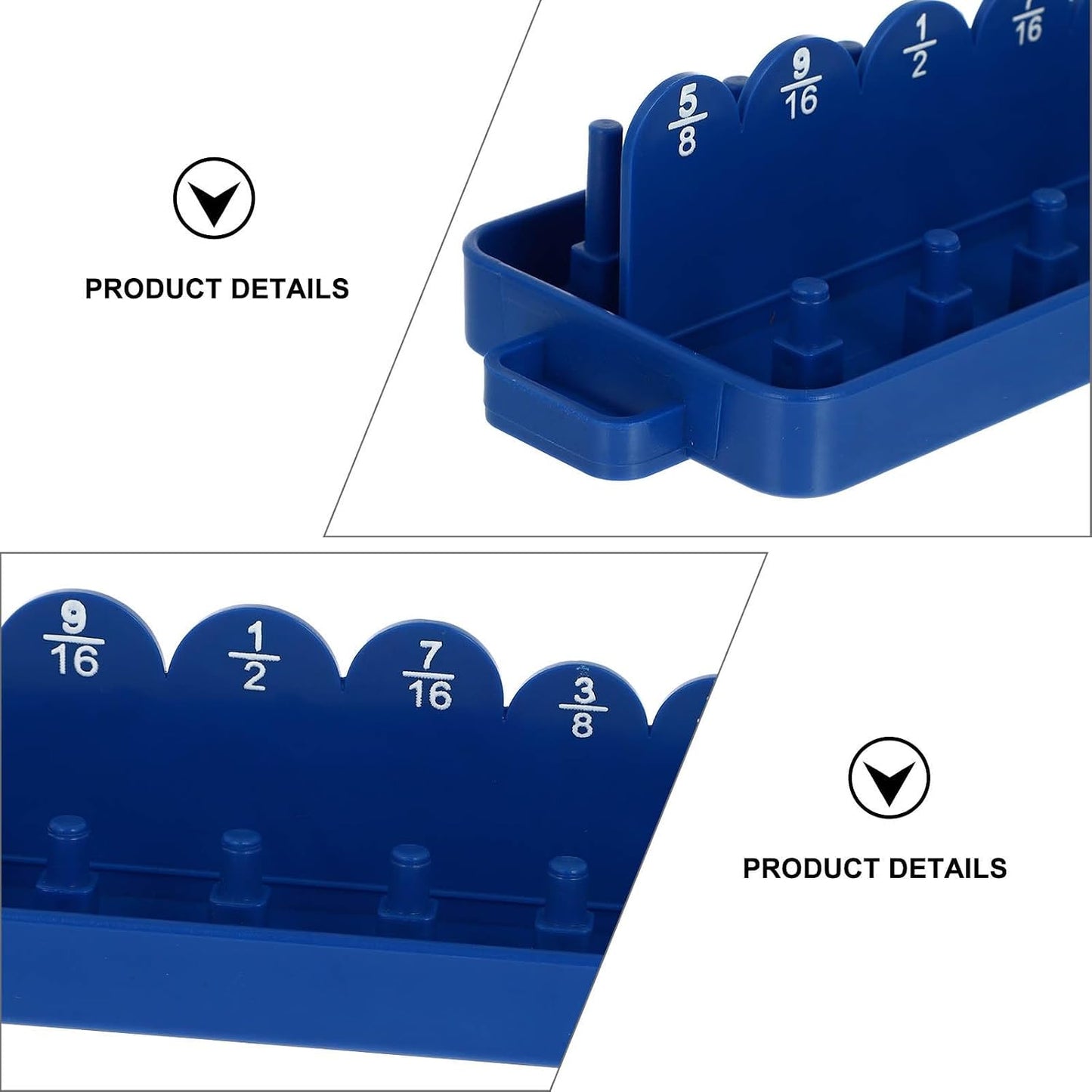  ULTECHNOVO Organisateur De Douilles Pour Clés En Pp Léger Bleu, Support De Rangement Sans Bavures Pour Atelier Mécanique Et Garage