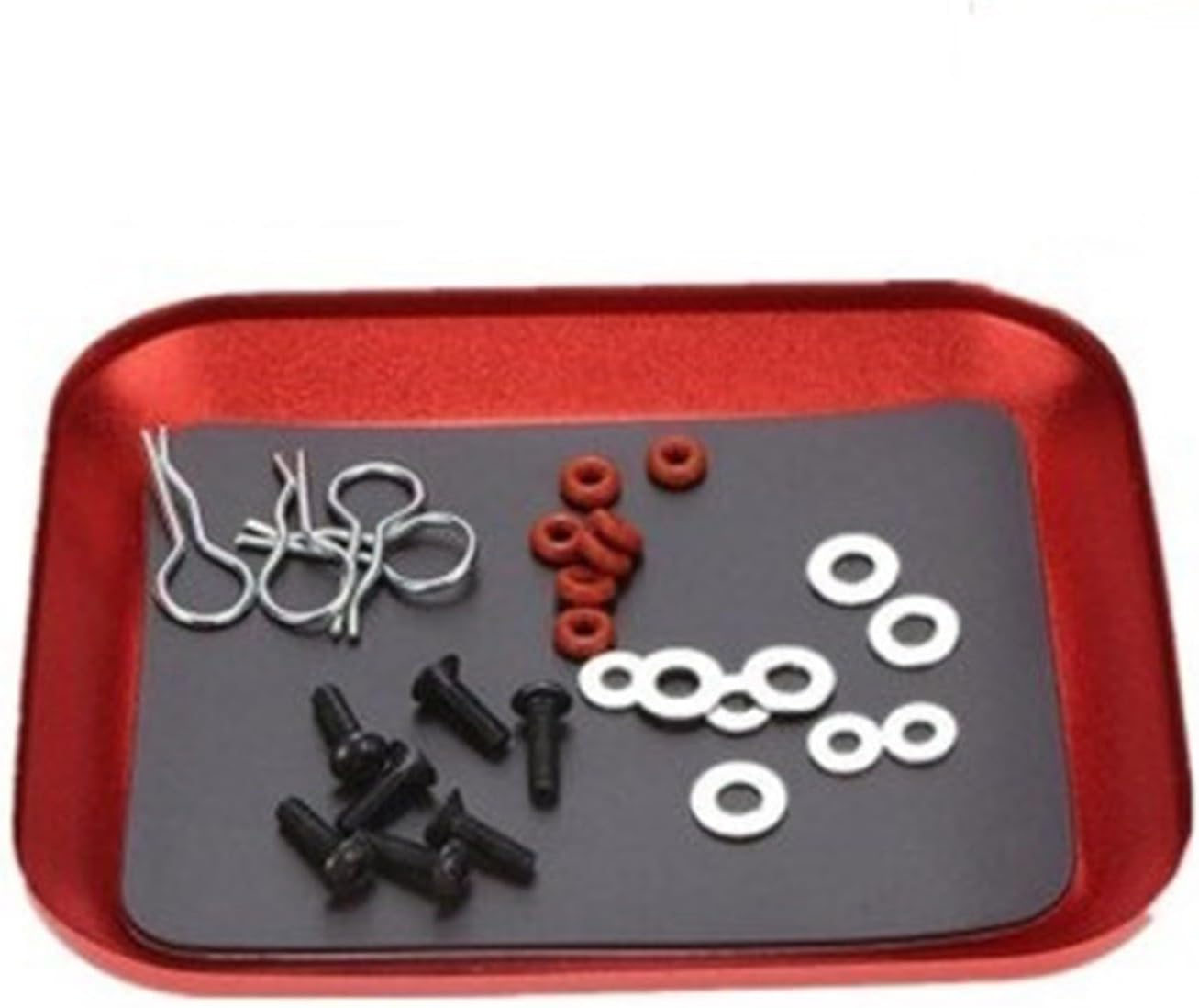  Plateau à Vis Magnétique, Pour Ranger Des écrous, Des Boulons, Des Pièces En Alliage D'aluminium, Pour Réparation De Téléphone, Atelier, Organisateur D'outils à Forte Tenue, Noir (rouge)