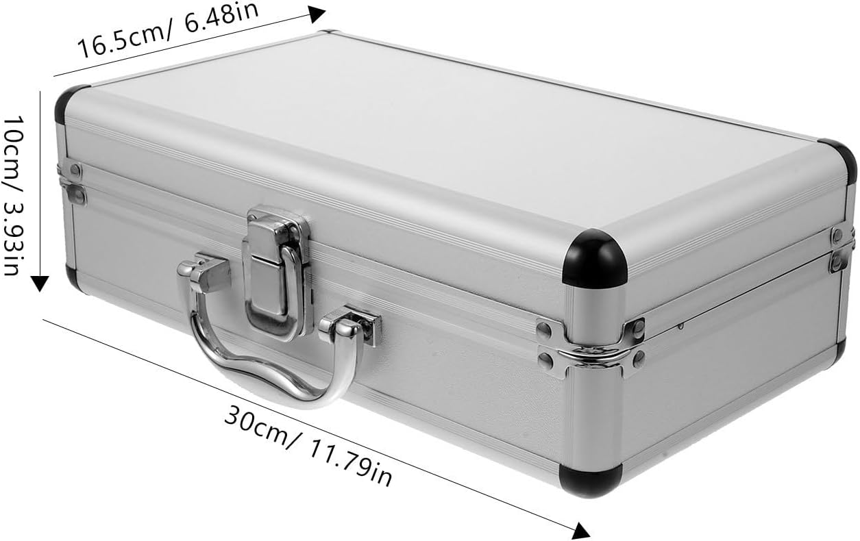  Healvian Malette Couteaux Professionnel Vide En Alliage D'aluminium Grosse Capacité, Étui Rigide Portable à Poignée, Pour Bureau Et Atelier