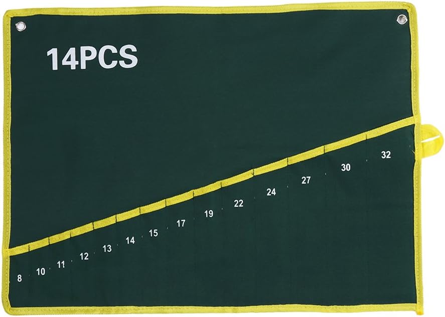  Ausla Sac à Clés En Toile En Rouleau, Organisateur De Rangement D'outils à Poches Multiples Avec 6 à 25 Options De Poches, Pochette Portable à Suspendre Ou à Enrouler Pour Mécaniciens Charpentiers,