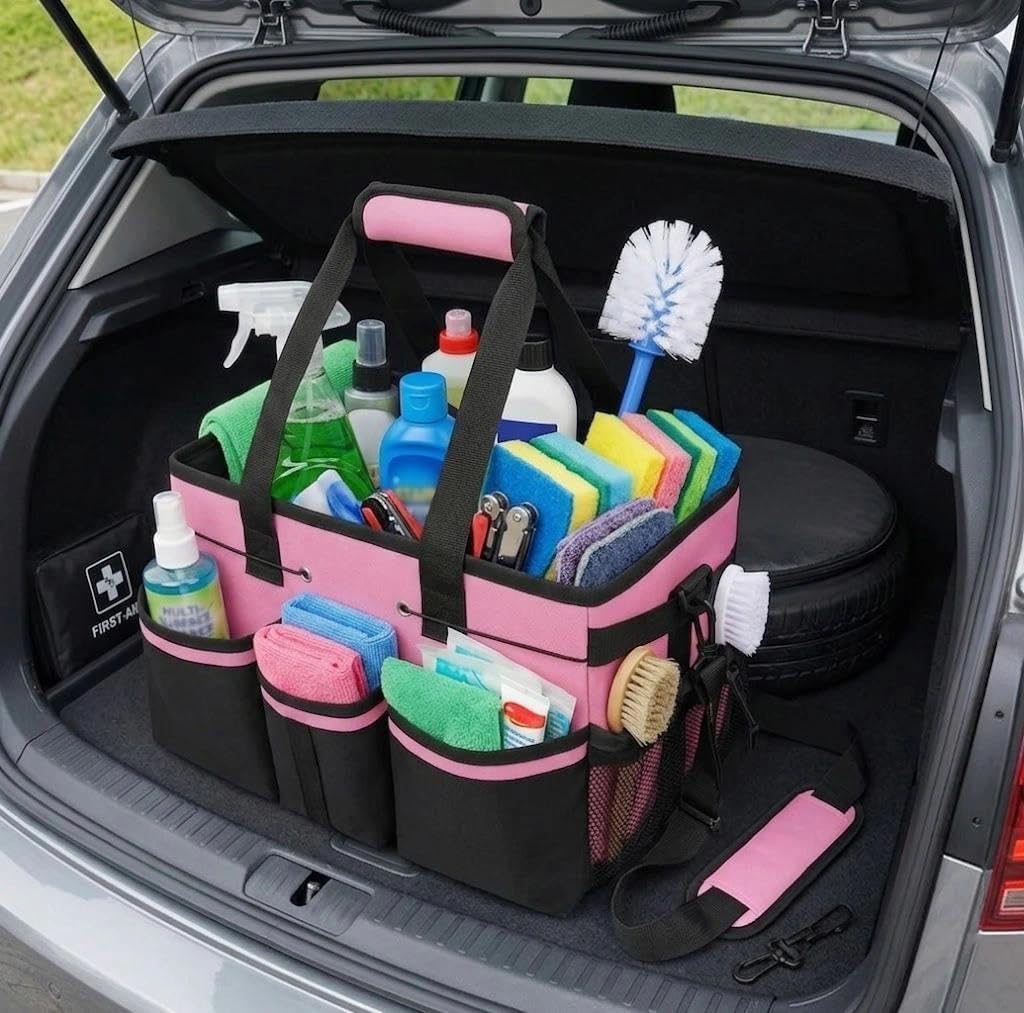  Sac De Nettoyage Pour Outils, Panier De Nettoyage, Rangement Pour Fournitures, Avec Bandoulière Et Poignées, Convient Pour Les Nettoyeurs Et Ceux Qui Ont Besoin De Transporter Et De Ranger
