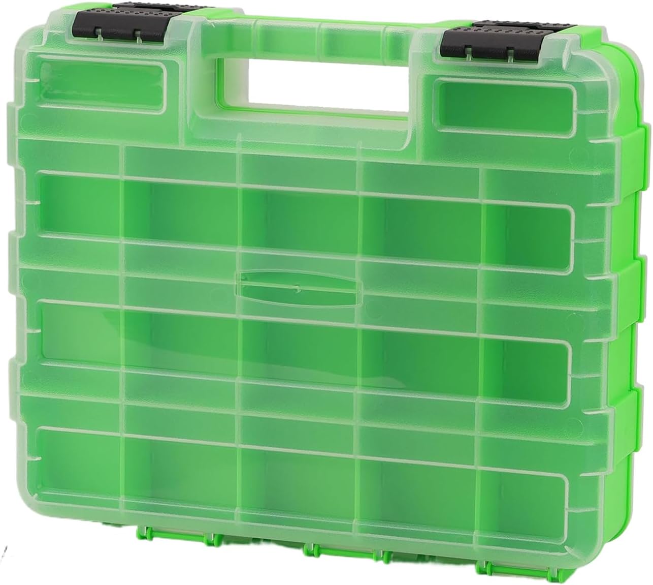GENERIC Petite Boîte à Outils | Portable Double Face 34 Compartiments, Boîte De Rangement Pour Forets Et écrous Avec Couvercle | Pour Appareils électroniques, Perles, Bijoux, Quincaillerie, Boulons, écrous
