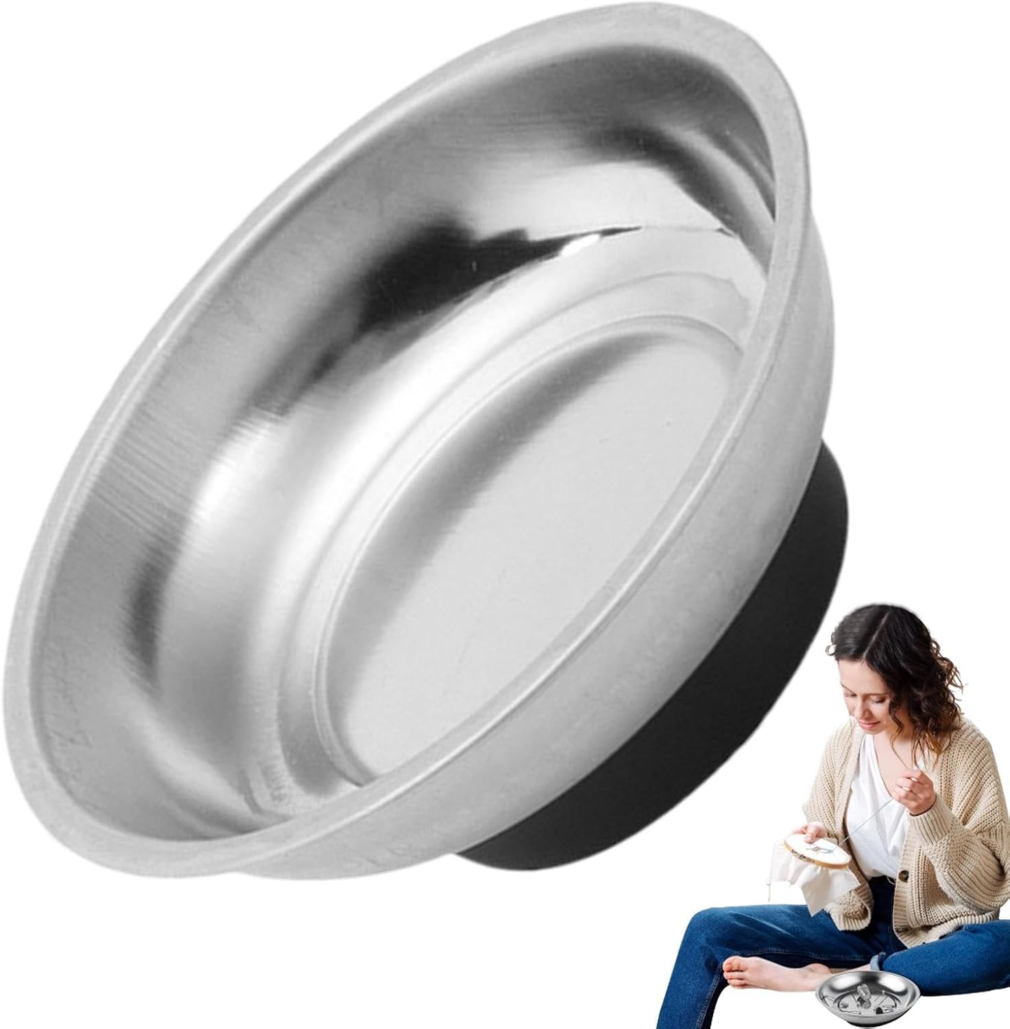  Plateau À Outils Magnétique | Plateau À Vis D'atelier | Support De Rangement À Vis | Plateau Magnétique Robuste En Acier Inoxydable, Porte-outil, Bol À Vis Mécanique Pour La Fixation Des Écrous Et Des