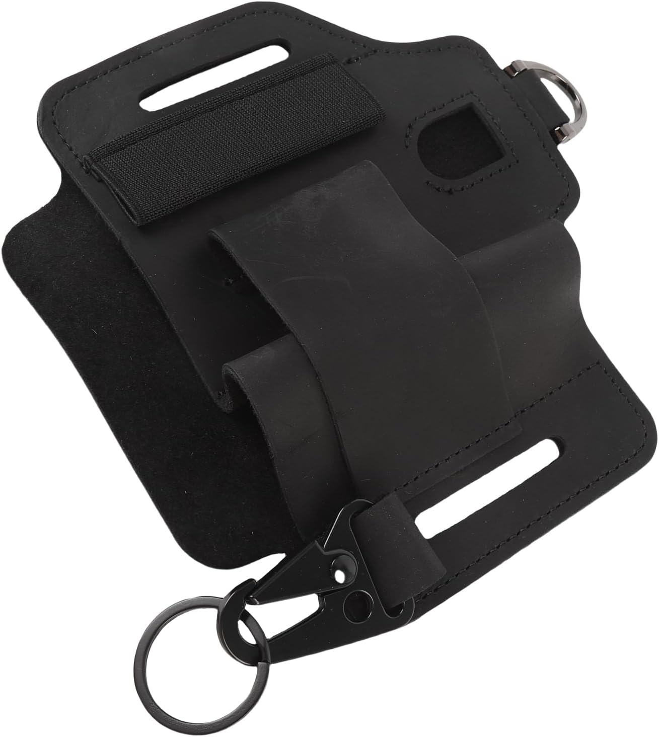  Alomejor Sac à Outils De Ceinture En Cuir, Portable, Multifonctionnel, Pour Projets De Réparation D'aventures En Plein Air, Avec Espace Sûr Pour Outils, Lampes De Poche électriques, (noir)