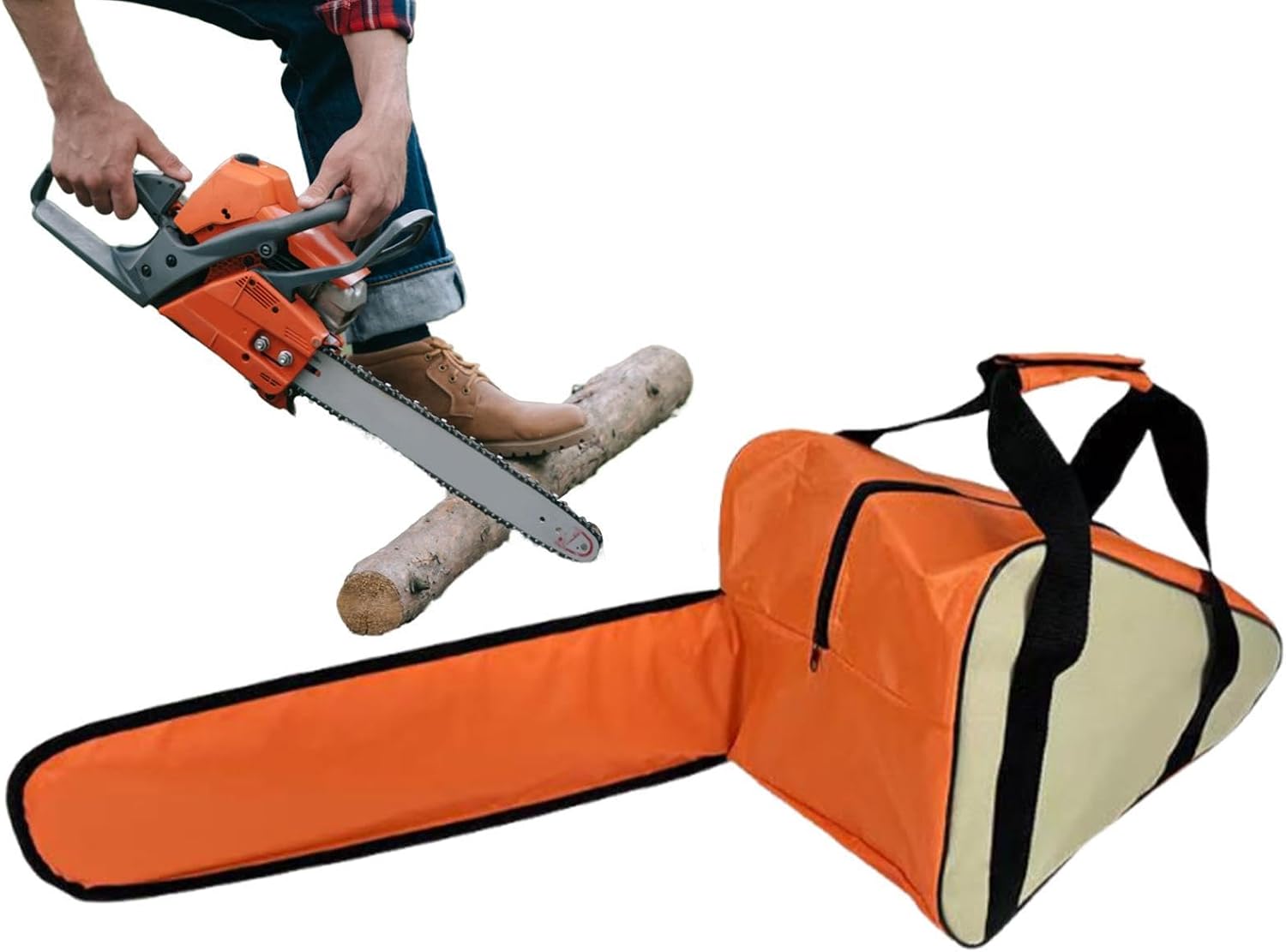  Sac Pour Tronçonneuse, étui De Transport Portable, Porte-outil Multifonction, Protection Solide, Scie à Chaîne électrique, Rangement Pratique, Compact Idéal Pour Le Jardinage, Le Dressage Et Les