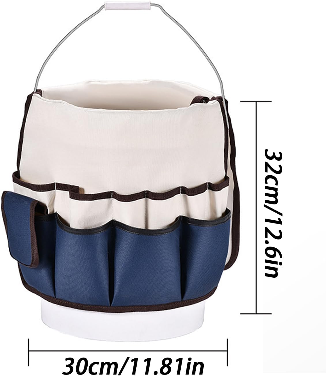GENERIC Sac à Outils De Jardin - Organisateur Oxford De 32 Pouces Avec Capacité | Sac Robuste Avec Base épaissie, Sac De Rangement Pour Outils De Jardin Pour Femmes, Papa Bricoleur, Accessoires De Menuiserie