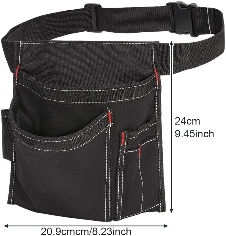  Pochette Porte-Outils À Poches Multiples, Utilitaire Simple Face, Tablier De Travail Ajustable Pour Charpentier, Jardinier, Bricoleur, Ceinture De Travail Résistante