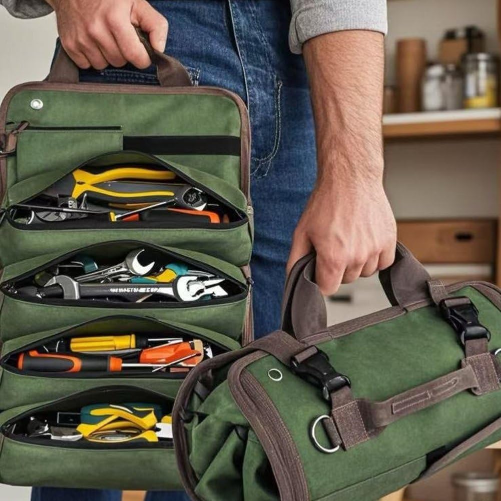  À Outils Enroulable, Robuste, Étanche Portable, Idéal Pour Ranger Vos Outils. Cadeau Parfait Pour Un, Mécanicien Ou Soudeur, Idéal Pour Un Anniversaire.