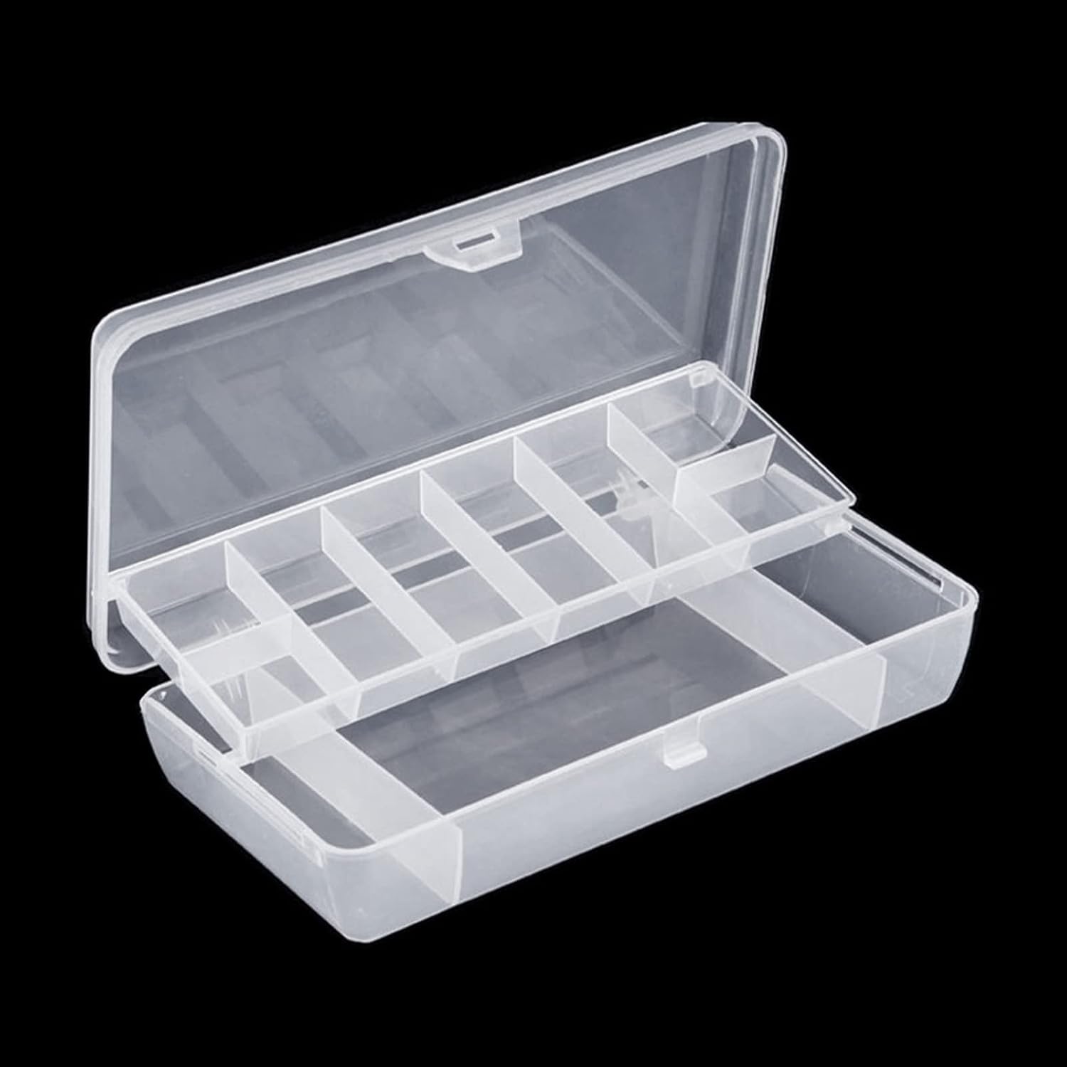  Boîte à Outils Compacte Avec Boucle Double Face Pour Organiseur De Leurres De Pêche - Léger - Grande Capacité Avec Compartiments Avec Séparateurs