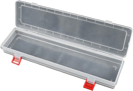  Boîte à Outils En Plastique De 35,5 Cm Avec Couvercle Transparent Rectangulaire Long Boîtier De Rangement Grand Compartiment Pour Pièces Récipient D'organisation