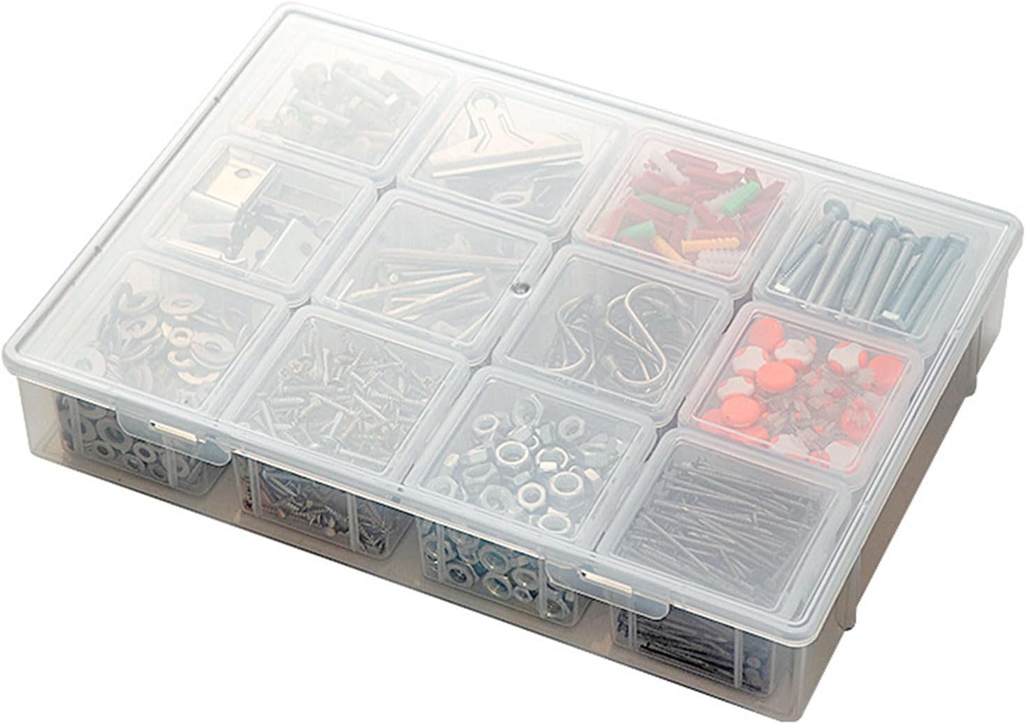  Boîte à Outils Avec Couvercle Transparent Pour Une Identification Facile Et Un Accès Rapide Aux Clés, Tournevis, Petits Outils Porte-outils