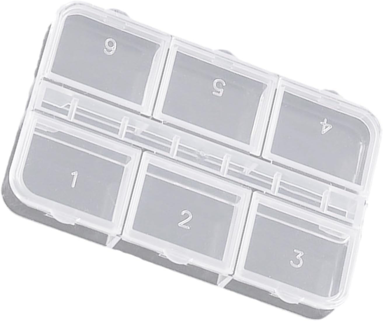  Boîte à Outils Légère Transparente Avec 6 Compartiments Individuels Pour Ongles, Outils, Bijoux, Travaux Manuels, Organisation, Boîte à Outils De Voyage Légère