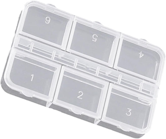  Boîte à Outils Légère Transparente Avec 6 Compartiments Individuels Pour Ongles, Outils, Bijoux, Travaux Manuels, Organisation, Boîte à Outils De Voyage Légère