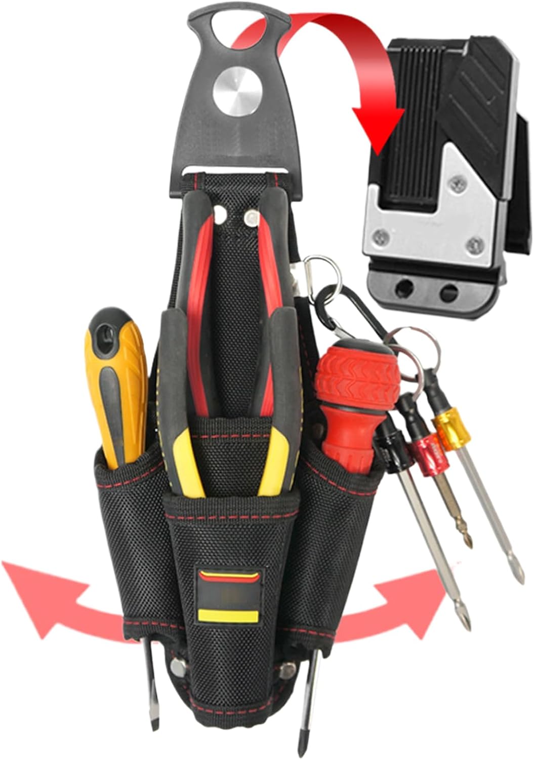 Genérico Ceinture Porte-outils,Sac Organisateur Portable | Sac à Outils De Vie électricien - Convient Pour Les Mécaniciens Hydrauliques Roofer Entrepreneurs De Construction Charpentiers Et Papas