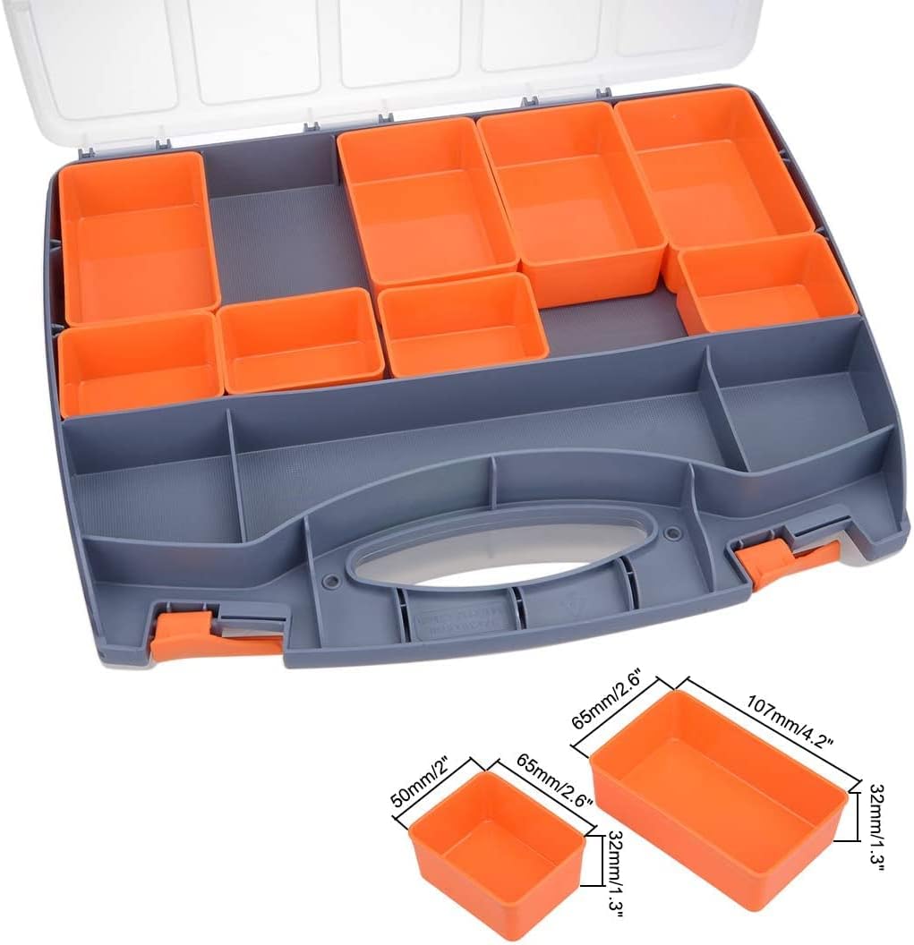 GENERIC XYWHPGV Boîte à Outils De 15 Pouces, Boîte à Outils En Plastique Avec Plateau Et Organisateurs Comprend 31 Boîtes De Petites Pièces Amovibles(8594a 67799 4b50e 2ea0c 0fd4f 8072a