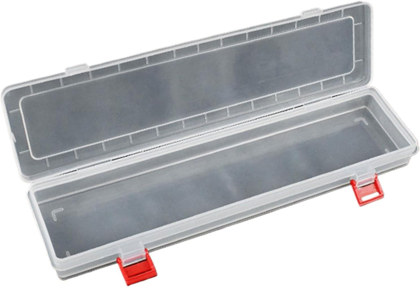  Boîte à Outils En Plastique De 35,5 Cm Avec Couvercle Transparent Rectangulaire Long Boîtier De Rangement Grand Compartiment Pour Pièces Récipient D'organisation