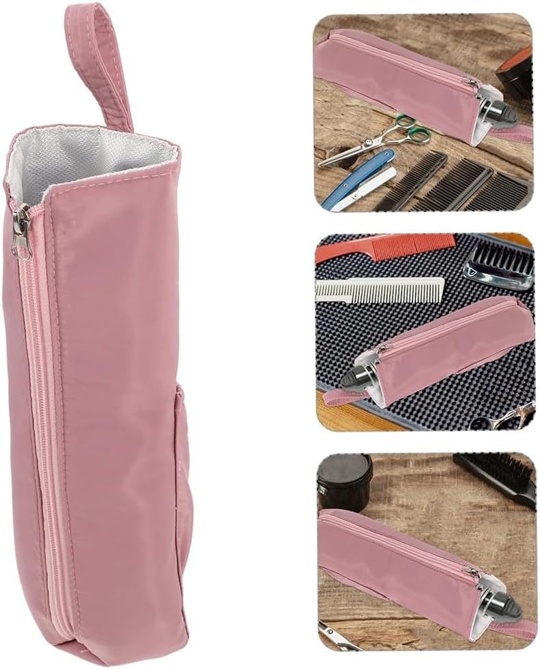  Sac à Outils Portable Résistant à La Chaleur, Pochette De Rangement Compacte Pour Fers à Friser Et Lisseurs, Organisateur De Voyage Avec Crochet (gris)