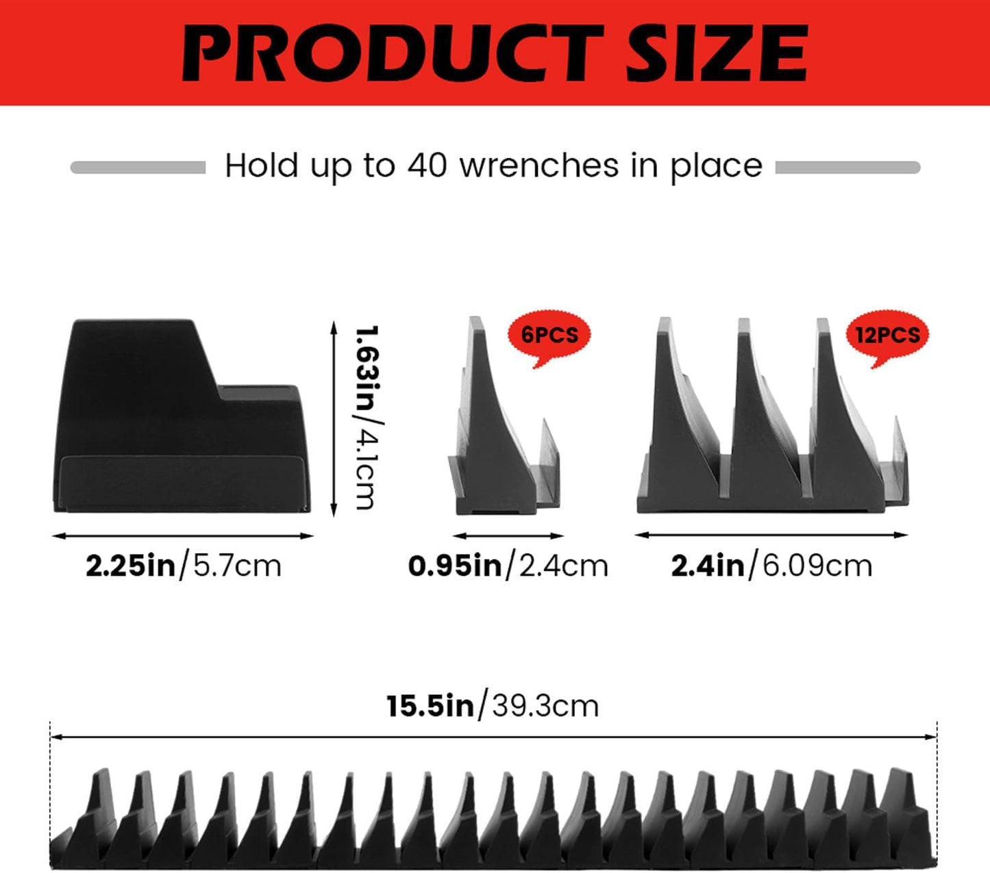  Ragyzity Lot De 40 Organiseurs De Clés, Support De Clés Pour Tiroir à Outils, Organiseur Modulaire Pour Boîte à Outils, Support De Clé Magnétique Pour Rangement De Clés, Noir